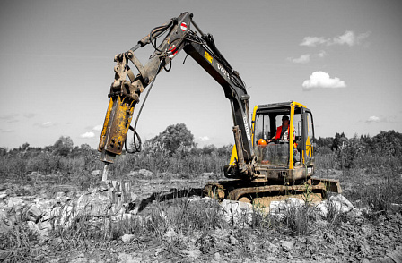 Фото На базе мини экскаватора VOLVO EC55 в прокат 